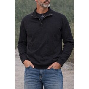 Armand Thiery AT Company Mens XL Quarter Snap Pullover Sweater Brown Knit‎ XL